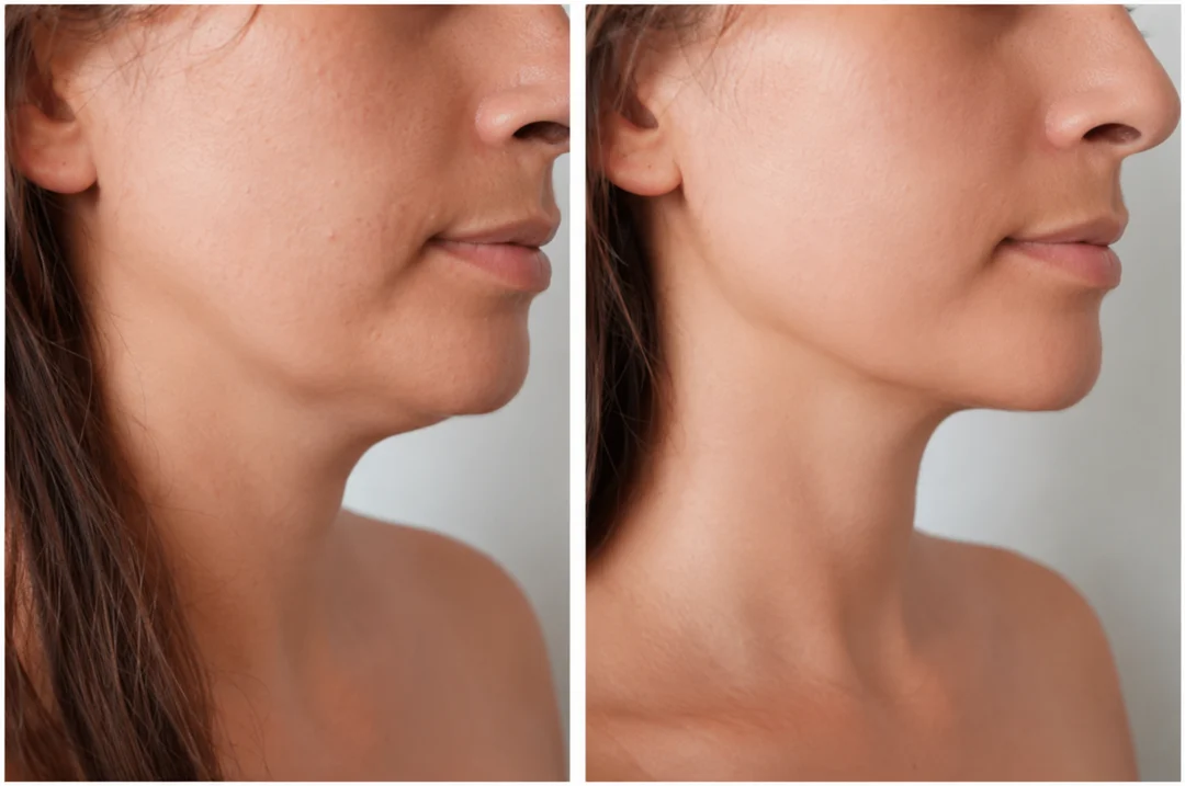 Double chin & neck laxity